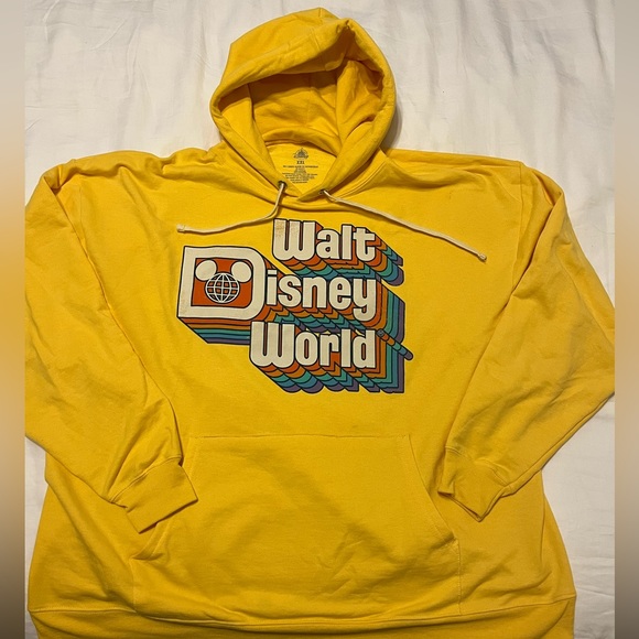Disney Tops - Walt Disney world retro yellow hoodie